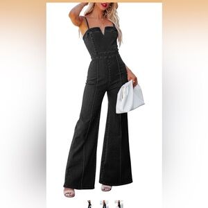 NWOT Black Denim Jumpsuit